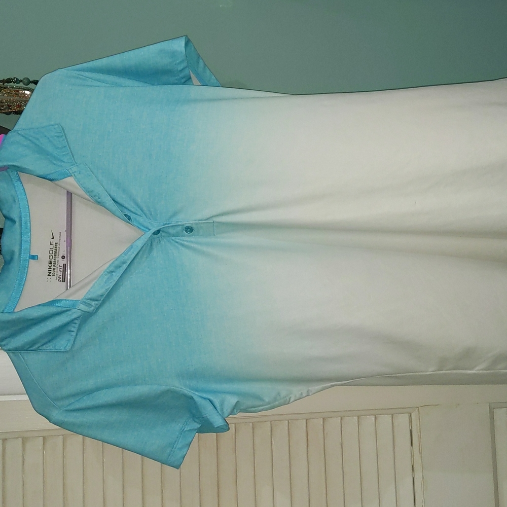 Nike Gold Faded Blue to White Top